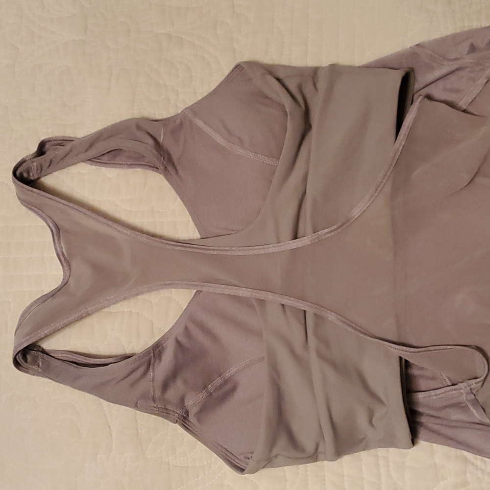 Light Gray Women's Racerback Tank Top - Picture 6 of 7
